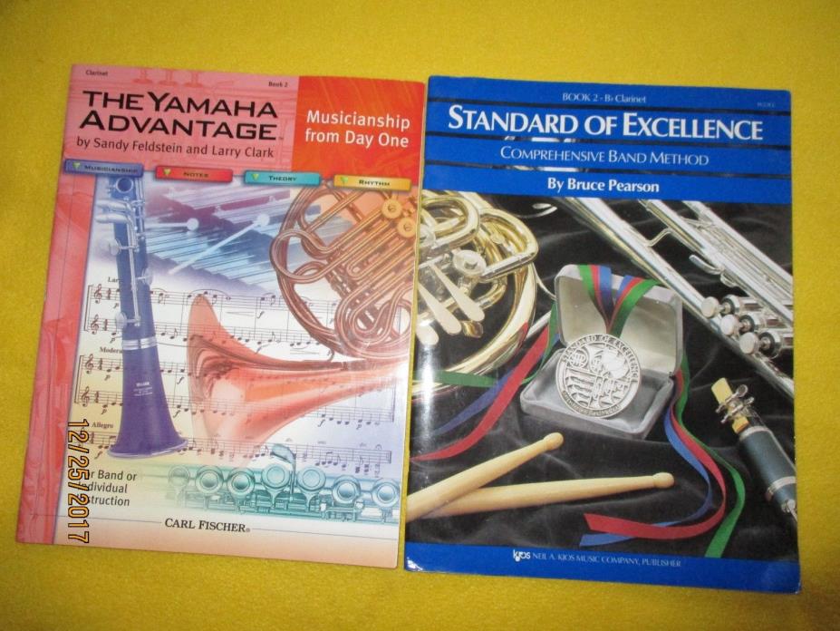 Lot 2 clarinet band books: Yamaha Advantage 2 Standard Excellence level 2