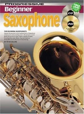 PROGRESSIVE BEGINNER SAXOPHONE MUSIC BOOK WITH CD AND DVD CP-69120   -   NEW