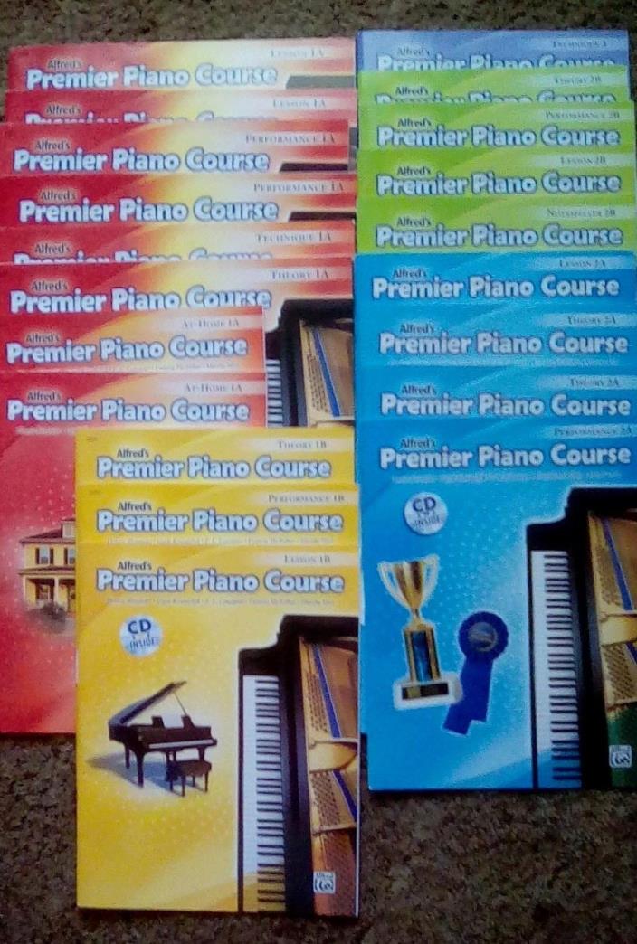 Lot of 20 Alfred Premier Piano Course, Lesson, Theory, Technique, Performance