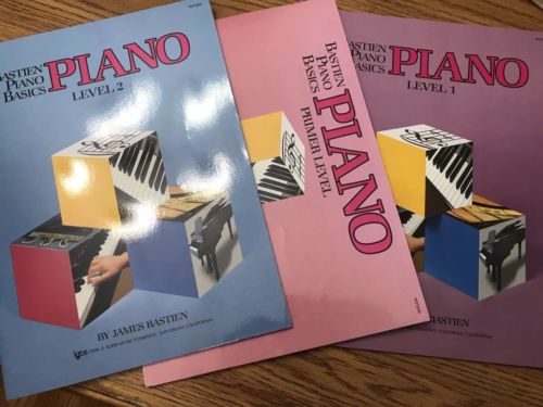 New 3 Bastien Piano Basics Piano Lesson Books -primer, 1, and 2 Lot