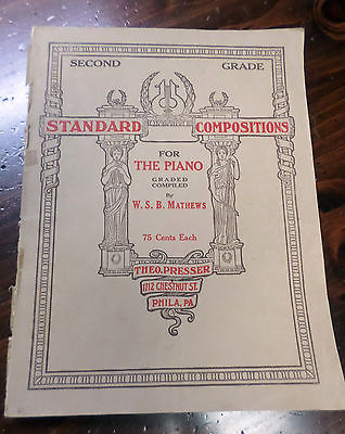 Standard Compositions For the Piano 1906 Theo Presser-Second Grade-63 pg-Antique