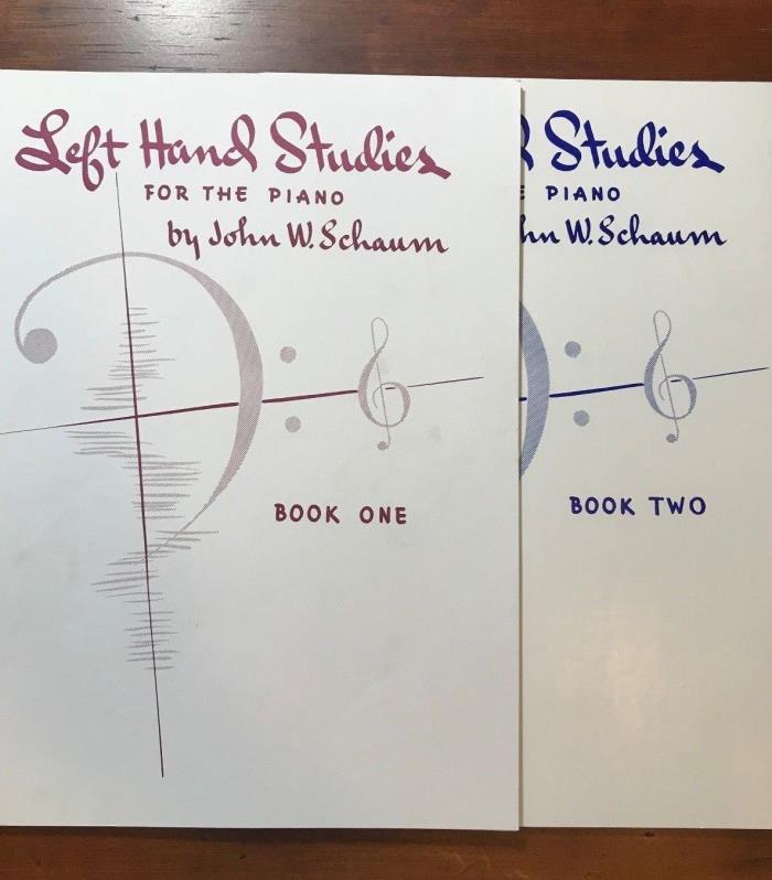 SCHAUM Supplemental Left Hand Studies for the Piano Books 1-2 SET #EL00454-455