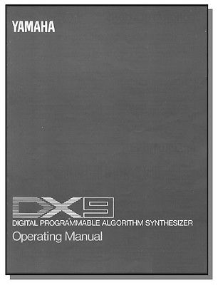 YAMAHA DX-9 OWNER'S MANUAL DX9 DX 9 DX - 9