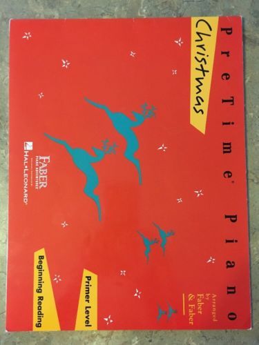 1989 PreTime Piano Christmas Primer Level Beginning Reading Music Book By Faber