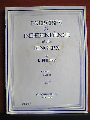 Exercises for Indepence of the Fingers Pt 1 by Philipp-1926 Piano instr-Schirmer