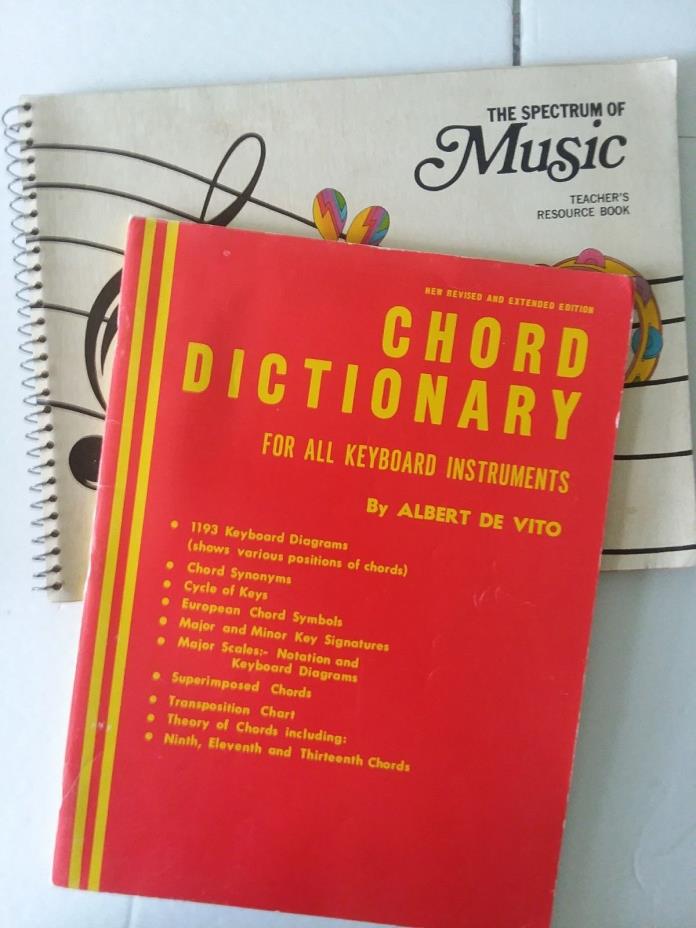 Music Books The Spectrum Of Music Teachers Resource Chord Dictionary