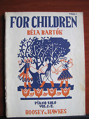 For Children- Bela Bartok vol 1- Piano solo -Hungarian Folk Tunes - 1947 PB