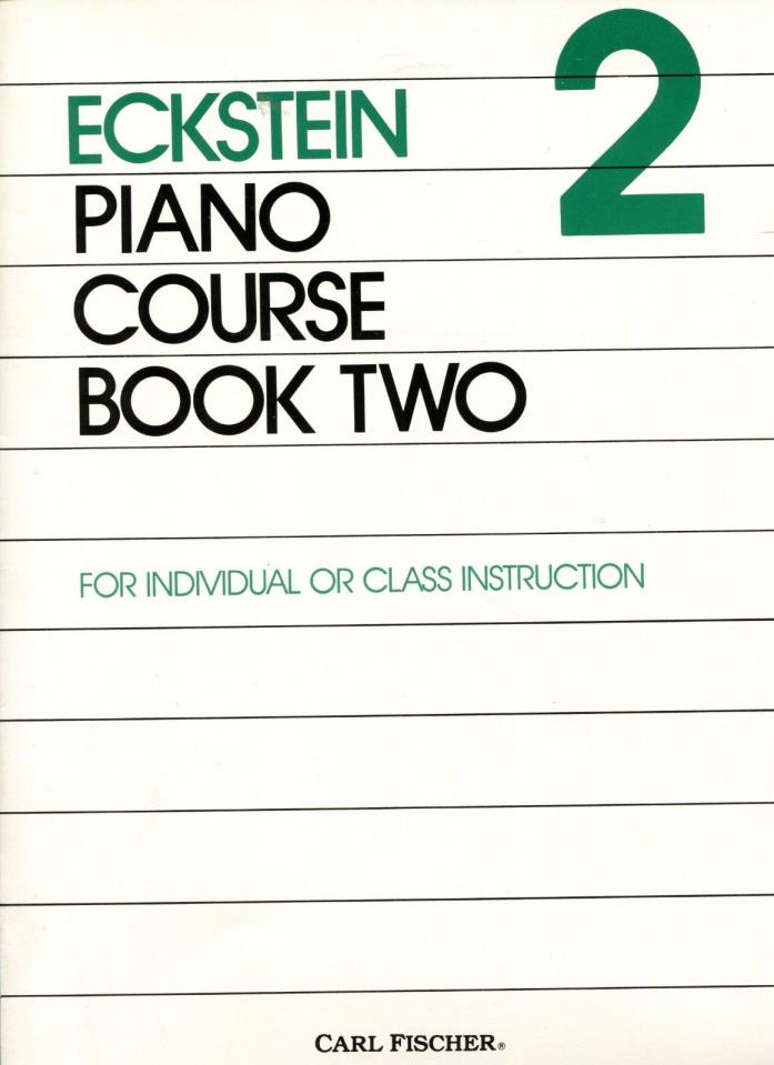 Piano ECKSTEIN PIANO COURSE ~ BOOK 2 New! SAVE 20%