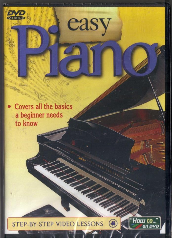 EASY PIANO~2005 NEW SEALED DVD~LEARN BY EAR OR USE GUIDE TO READING MUSIC!