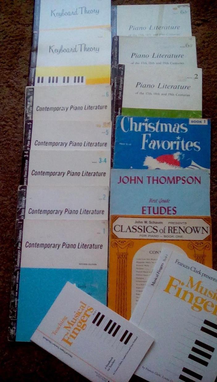 Lot of 15 Frances Clark Piano Literature, Contemporary, Theory music books