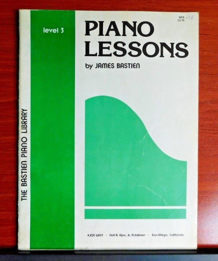 Piano Lessons: Level 3: The Bastien Piano Library - 1976 instruction PB