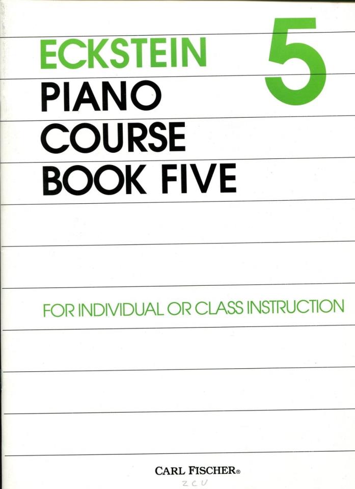 Piano ECKSTEIN PIANO COURSE ~ BOOK 5 New! SAVE 20%