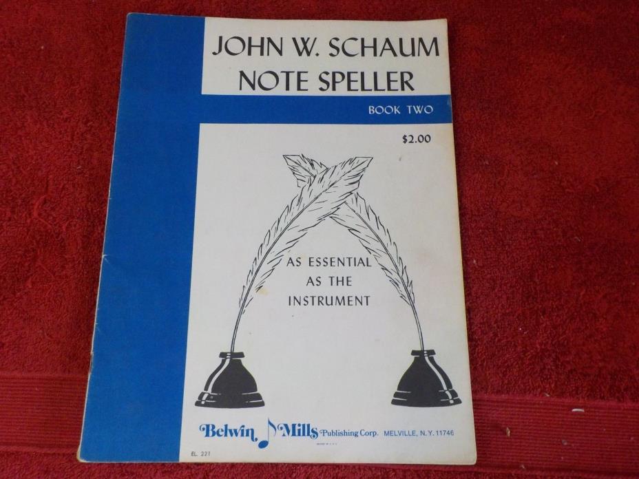 1946 JOHN W. SCHAUM NOTE SPELLER BOOK #2 (JS)