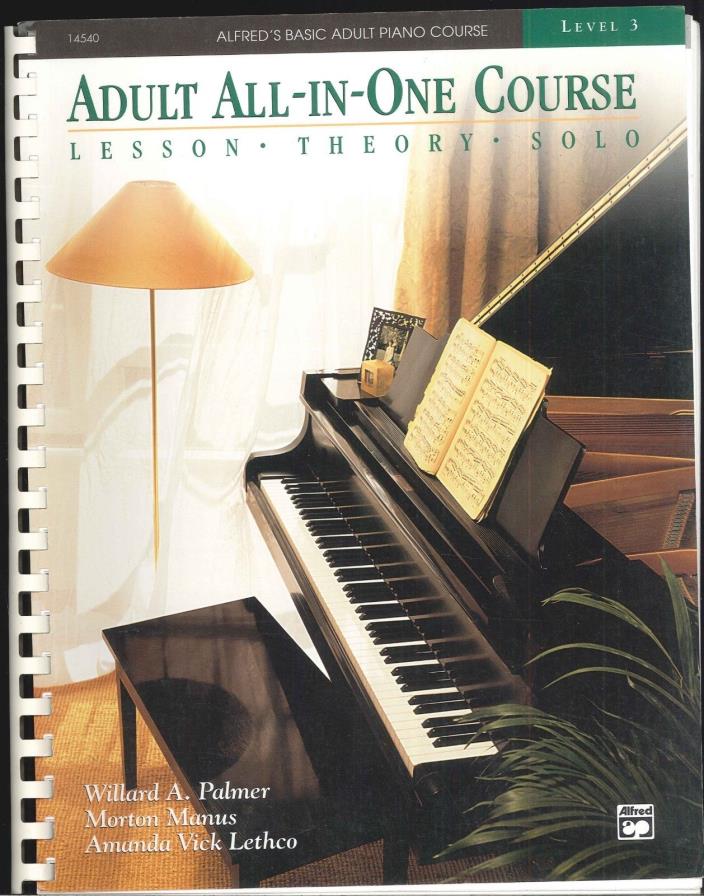 Alfred Adult Piano Course Level 3 All In One 1996 Lesson Theory Solo Palmer