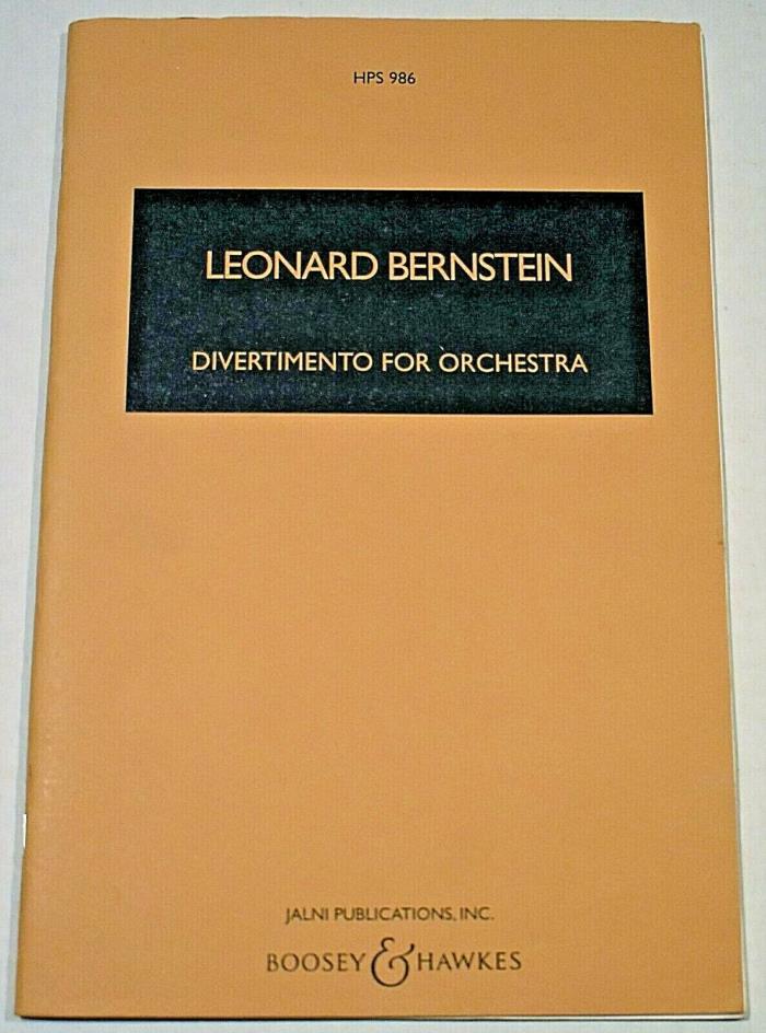 Divertimento for Orchestra Scores by Leonard Bernstein HPS 986 Free Shipping!!