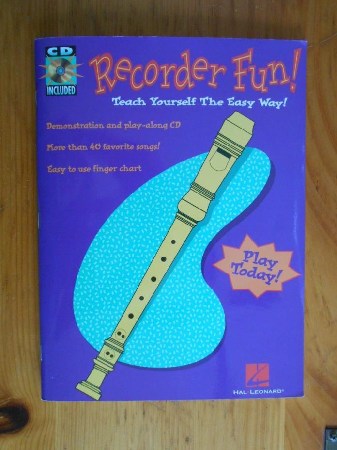 Recorder Fun! Teach Yourself The Easy Way!  Hal leonard recorder method book.