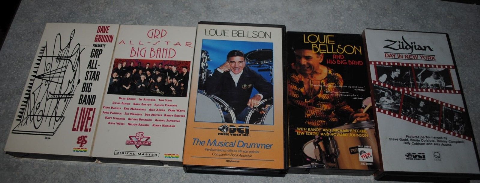 BIG BAND DRUMMERS VHS TAPES! AWESOME PLAYERS! Drummer Tapes Lot 5