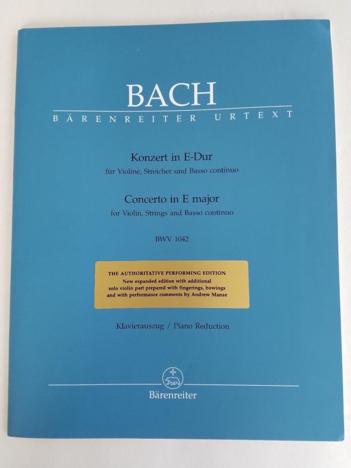 BACH Concerto in E major for violin, Strings and Basso Continuo, BWV 1042