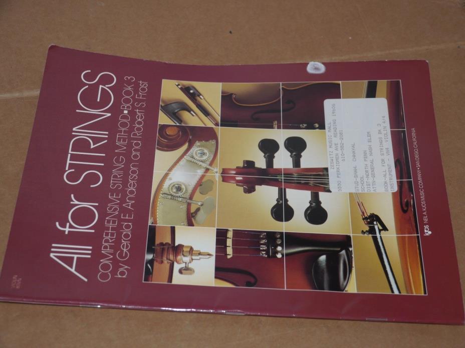 ANDERSON FROST All for Strings Comprehensive Method Violin Book 3 #80VN