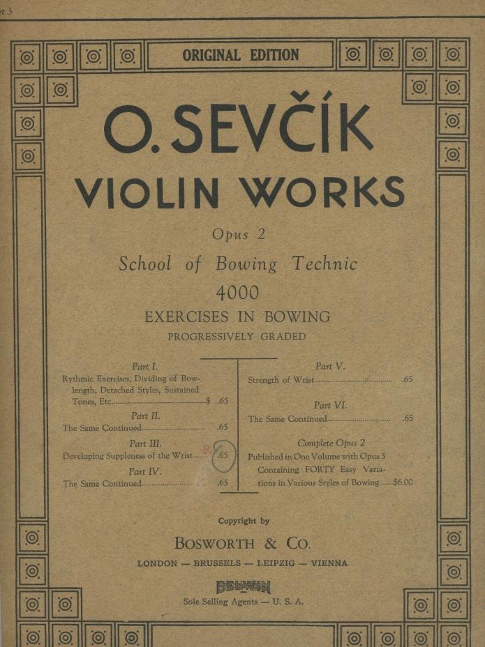 2 Vintage Violin Music Books F Fiorillo 36 Etudes O. Sevcik Violin Works Bowing