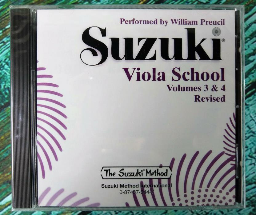 New! SUZUKI VIOLA SCHOOL CD VOLUMES 3 & 4 Revised William Preucil 0544