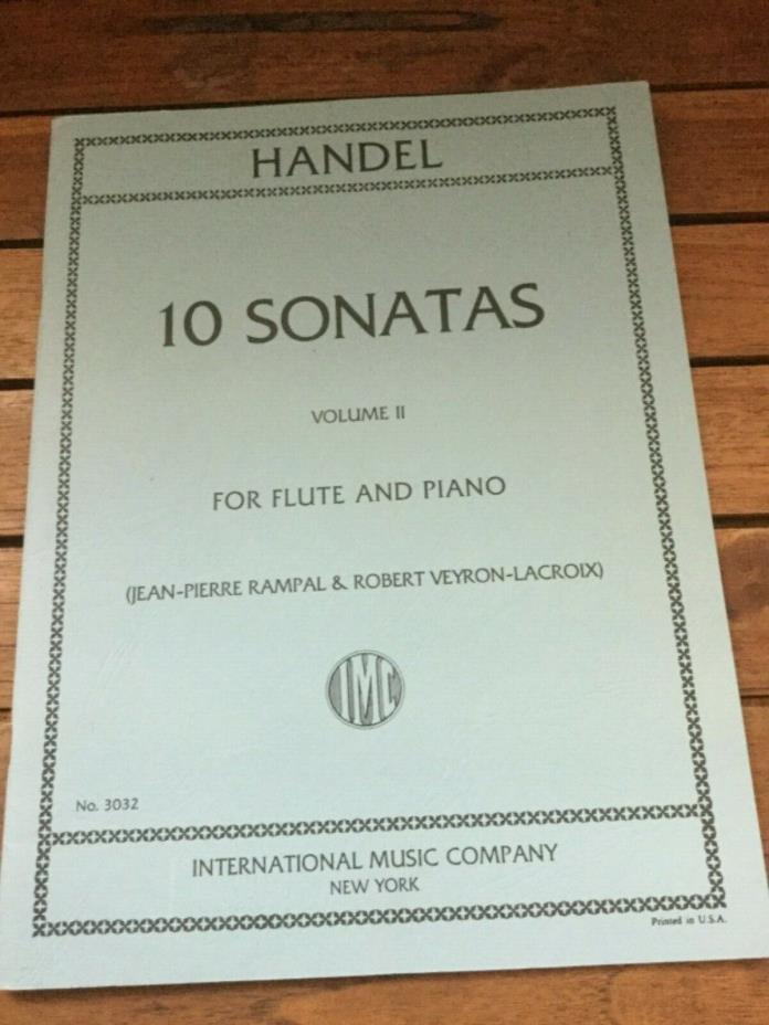Handel 10 Sonatas Volume II for Flute & Piano, No 3032, International Music Co