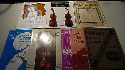 MUSIC VIOLIN Lot 8 Lesson Books CDs Duets Solos Instruction Scale Strings
