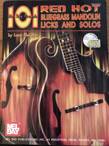 101 Red Hot Bluegrass Mandolin Licks & Solos Larry McCabe w/ CD 2002, Soft Cover