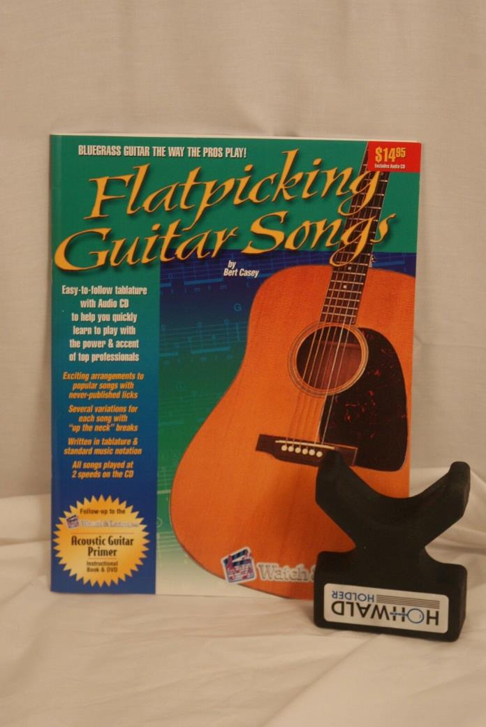 Flatpicking Guitar Songs Book and CD+ Axe Handler Hohwald Holder Bundle Pack
