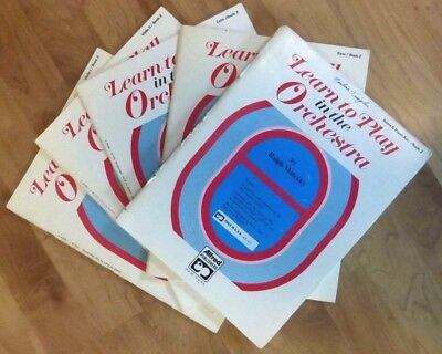 Lot of 5- LEARN TO PLAY IN THE ORCHESTRA- Book 2- PIANO, BASS, CELLO, VIOLIN I,2