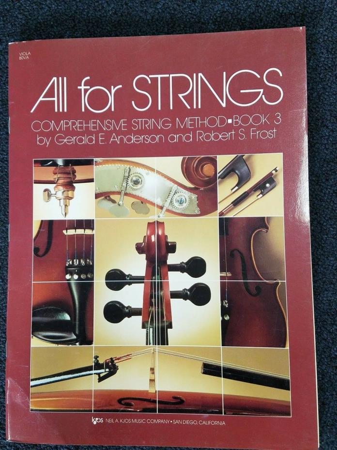 ALL FOR STRINGS COMPREHENSIVE STRING METHOD FOR VIOLA BOOK 3