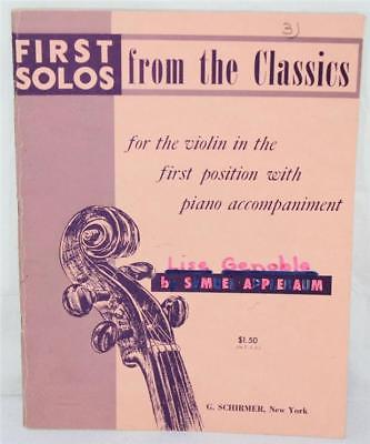 First Solos From the Classics for the Violin in the 1st Position w Piano Accomp
