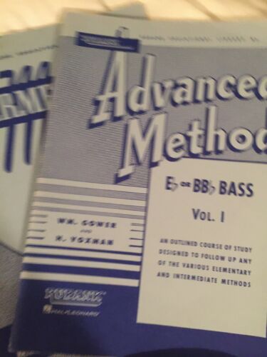 Rubank Bass Eb BBb Intermediate & Advanced Band Method (Lot Of 2) Music Books