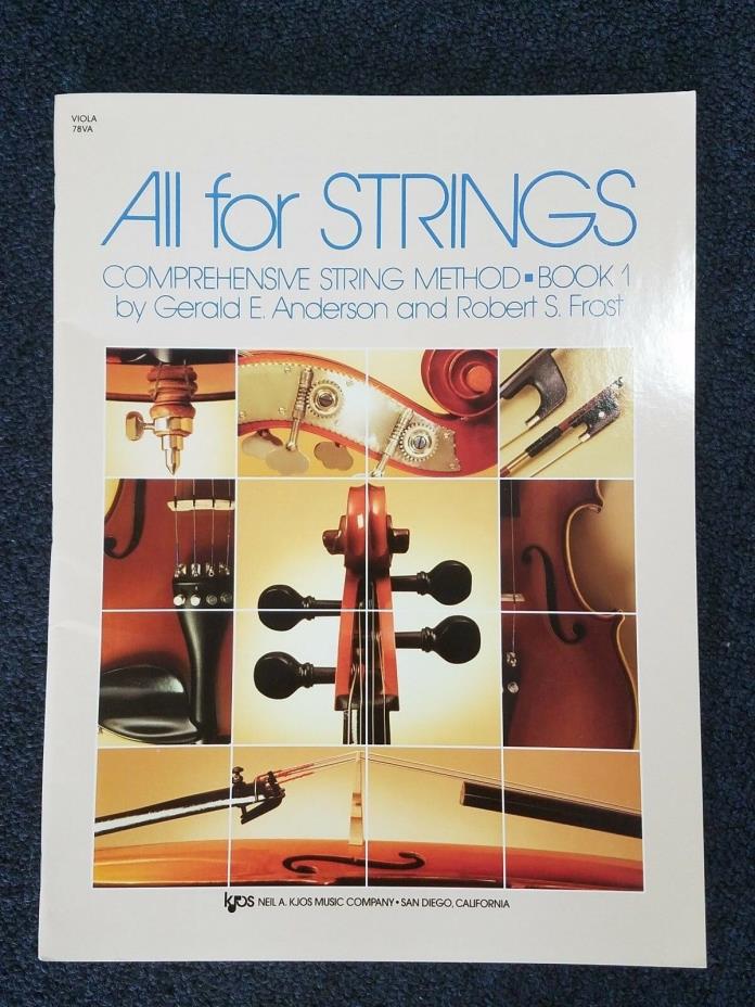 ALL FOR STRINGS COMPREHENSIVE STRING METHOD FOR VIOLA BOOK 1