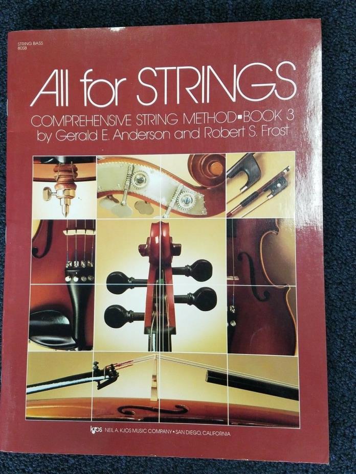 ALL FOR STRINGS COMPREHENSIVE STRING METHOD FOR STRING BASS BOOK 3