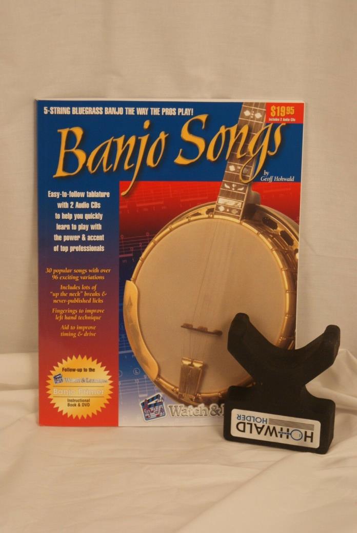 Banjo Songs Book and 2 CDs+ Axe Handler Hohwald Holder Bundle Pack