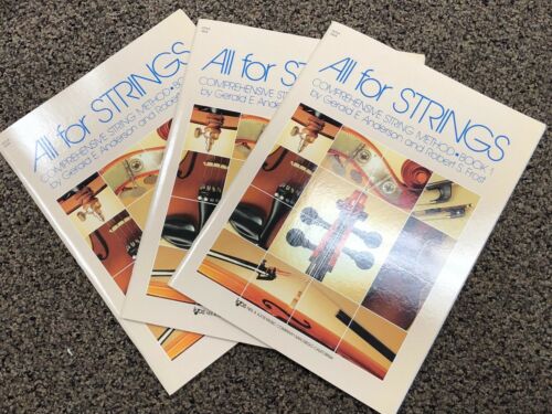 Lot of 3 All for Strings Comprehensive Method Viola Book 1 78VA NEW