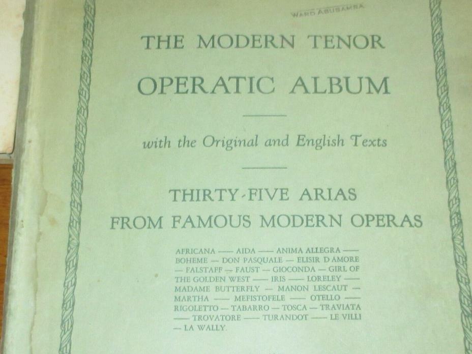 Modern Tenor Operatic Album 35 Arias Famous Operas Vocal & Piano Sheet Music