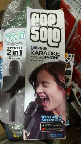 Lot Of 2 TZUMI Pop Solo Bluetooth Karaoke Microphone black