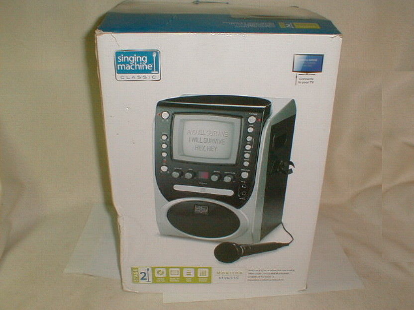 Singing Machine STVG-519 Complete Karaoke System CD+G NIB Connects to TV