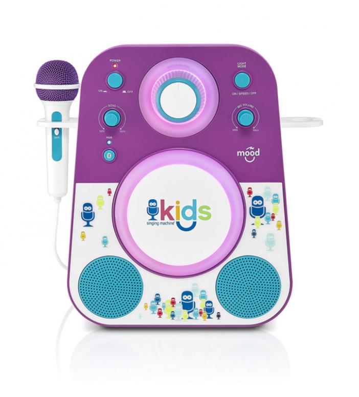 Singing Machine Kid's Mood LED Glowing Bluetooth Sing-Along Speaker with Wired Y