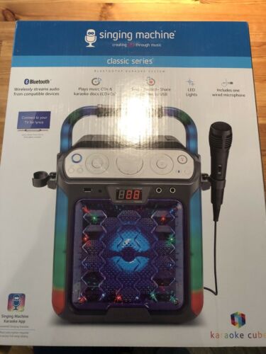 Karaoke Singing Machine Bluetooth System Microphone Audio Music Brand New In box