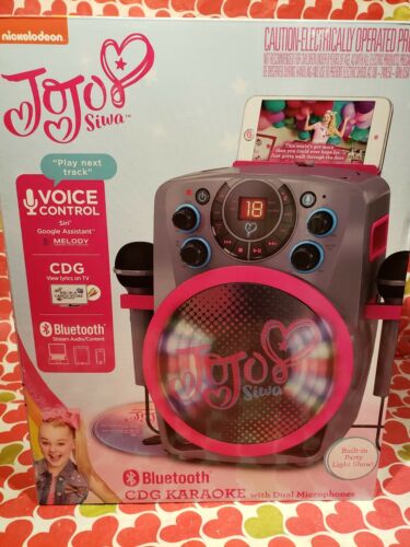 2018 Nickelodeon JoJo SIWA CD Bluetooth Karaoke Machine DUAL Microphones VHTF!
