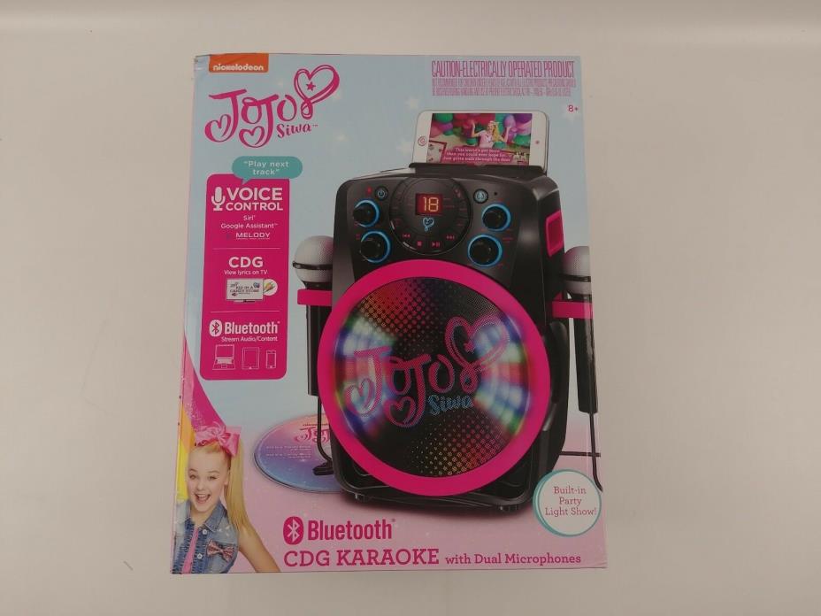 JOJO SIWA Black Karaoke Machine Nickelodeon Bluetooth w/ dual microphones New