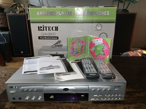 RJ Tech RJ-4200 Karaoke Machine Receiver w/Original Box & Manual TESTED WORKING!
