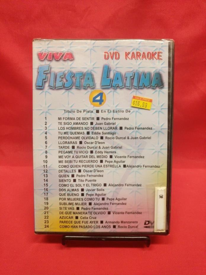 VIVA FIESTA LATINA SERIES KARAOKE DVD VOL. 4  Free Shipping USA Sealed 24 Songs