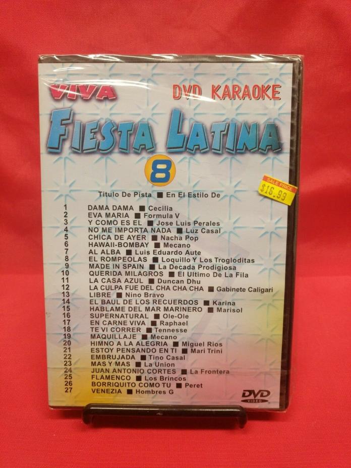 VIVA FIESTA LATINA SERIES KARAOKE DVD VOL.8 Free Shipping USA Sealed 24 Songs