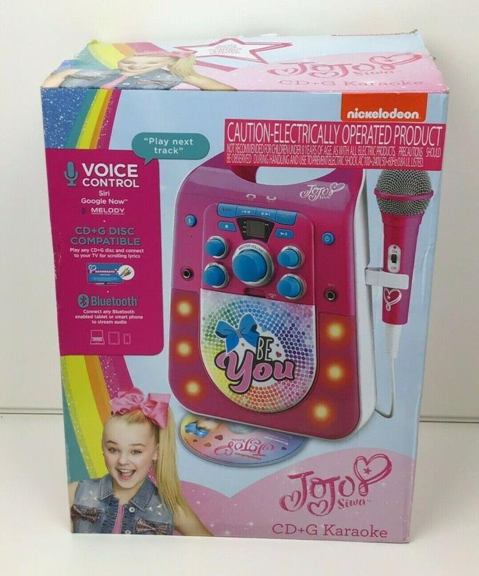 Jojo Siwa CD+G Karaoke Machine With One Wired Microphone - Bluetooth (New)