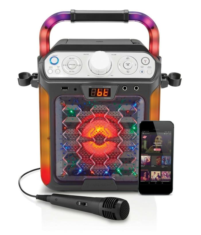 Singing Machine Karaoke Cube Multi-function Karaoke System w DANCING LIGHTS