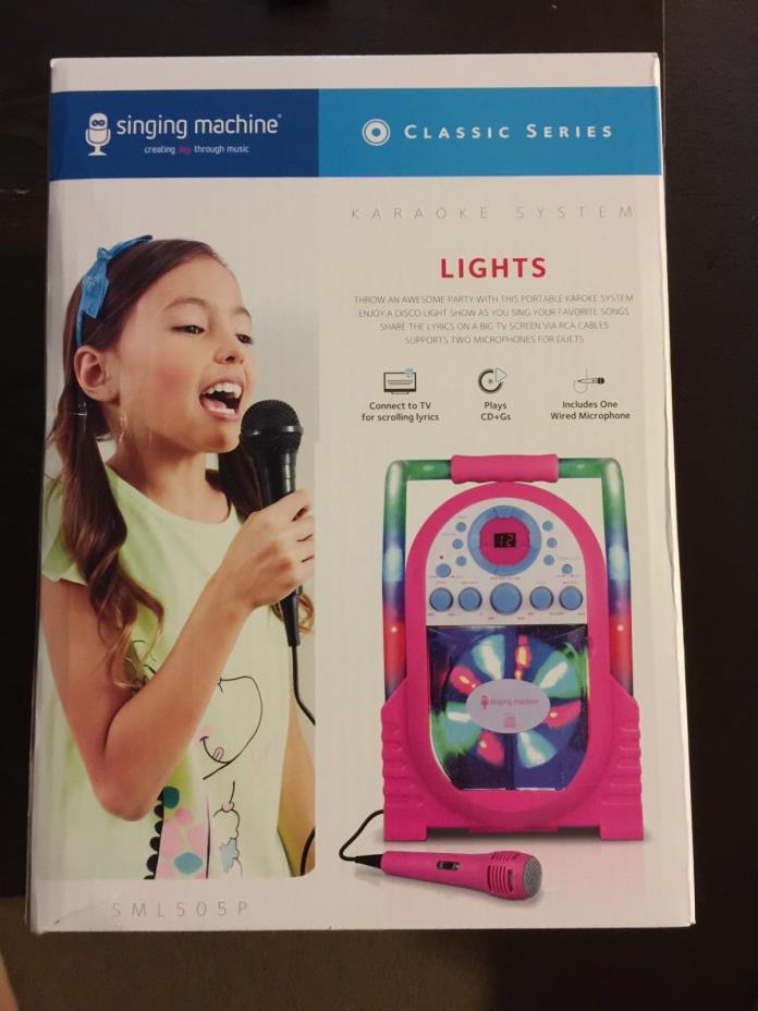 Singing Machine Full Portable Light Show Karaoke System Model SML505 SML 505P